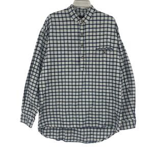 Lee Valley Ireland Flannel Mens Top Sz XL Vintage Grandad Collar Plaid Cottage